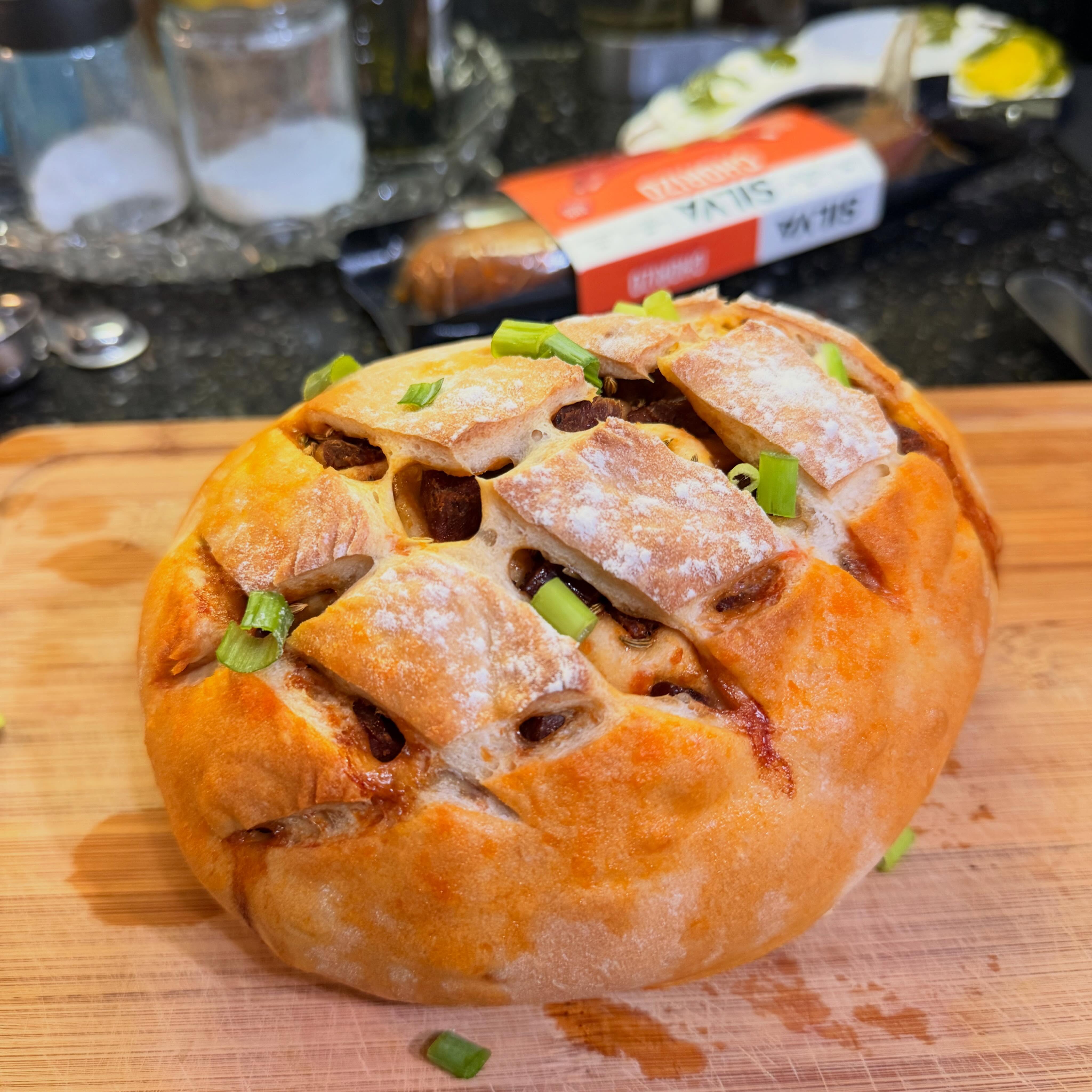 Simple Bread with Chorizo
