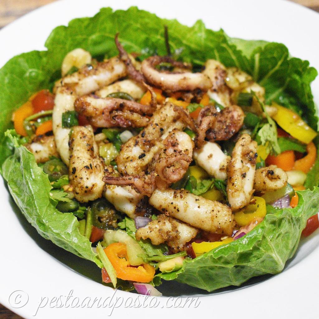 Szechuan pepper squid salad